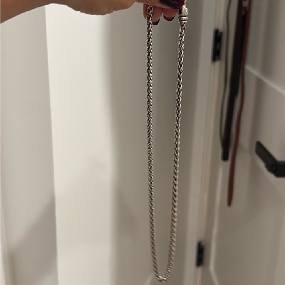 David Yurman sterling Silver Braided Necklace